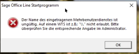 Sage 100 Problem Mehrbenutzerdienst 