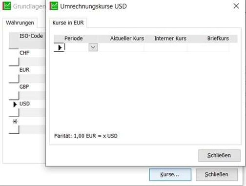 Devisenkassamittelkurs in Sage 100  eintragen